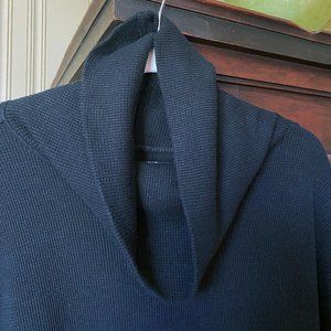 Maeve, Black Thermal Cowl-Neck Tunic, L